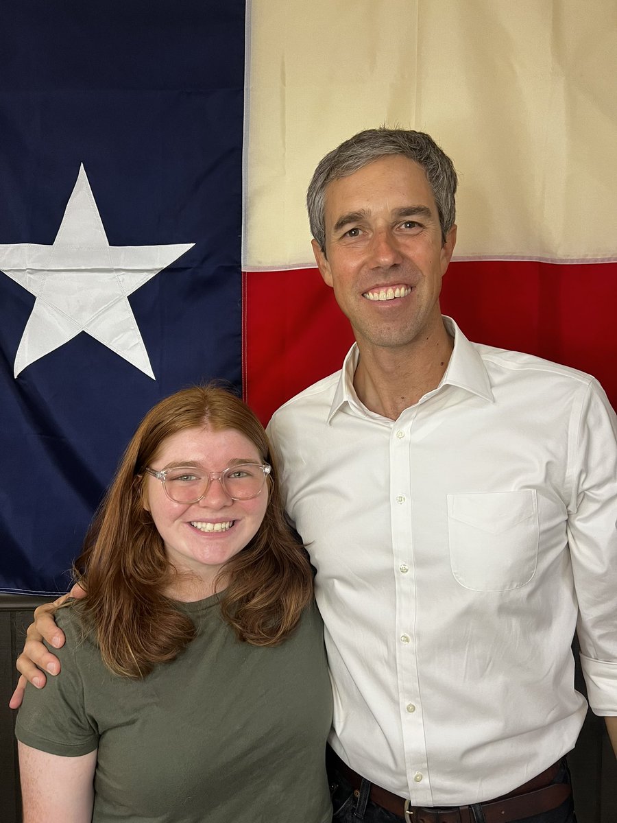 BetoORourke's tweet photo. Just met 12 first-time voters in Port Arthur! Great to see Gio, Reyes, Jadyn, Karen, and Caroline. https://t.co/y3X16MODdW