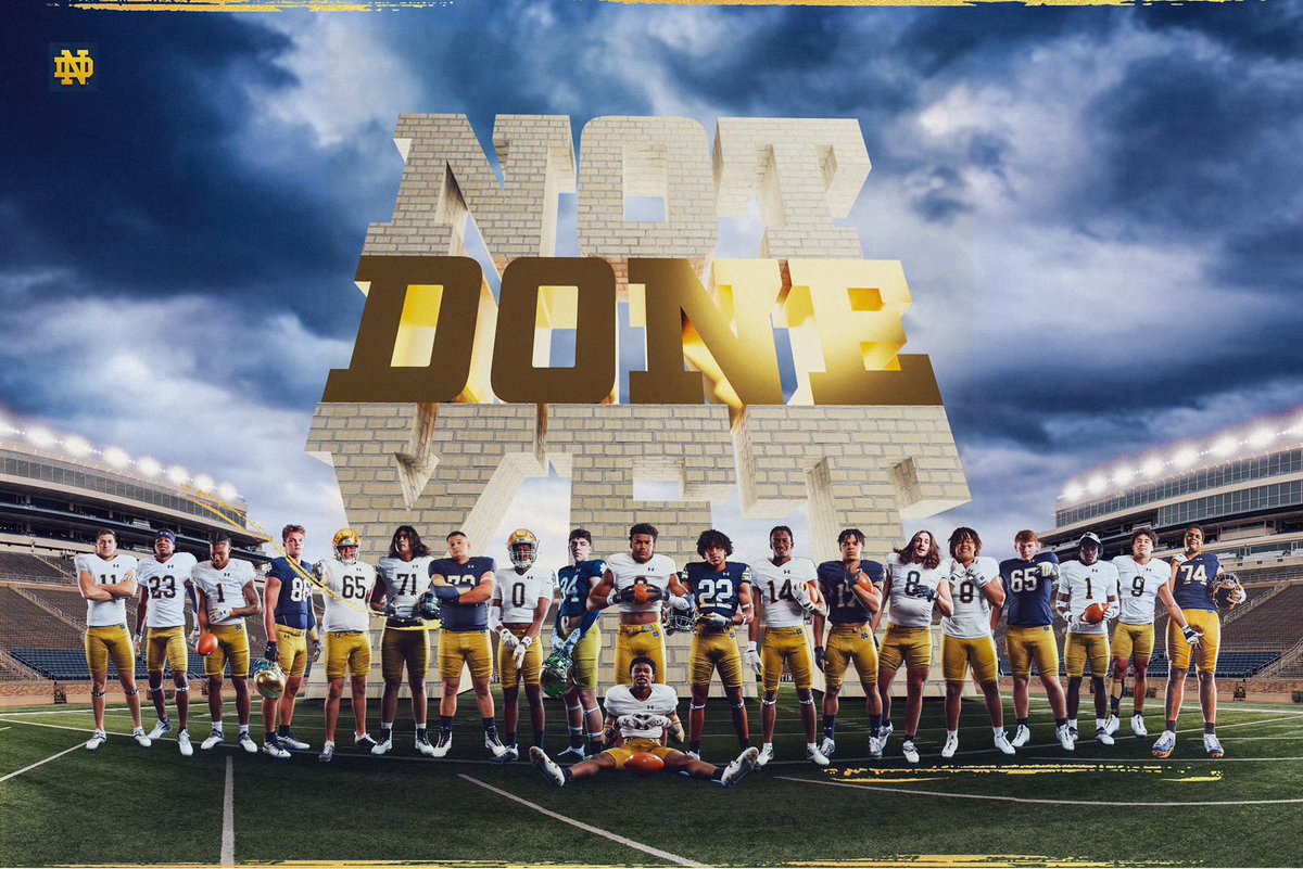 DraykBowen's tweet photo. Coming after us bc we make them nervous looking like this. Let’s do it different and bring the 🏆 back to The Bend #GoIrish #FourForForty ☘️ https://t.co/lJztx6pwIc