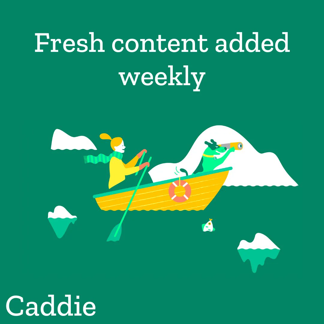 Over 200 hours of content and more added weekly. Thinkcaddie.com