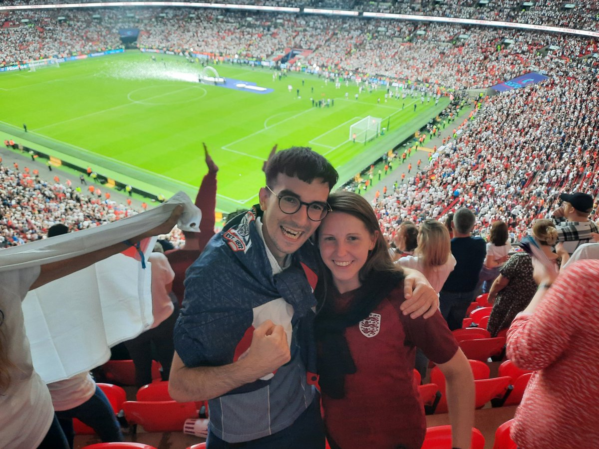 ctsmclovinya's tweet photo. Just over a year ago, heartbroken at Wembley, wondering when it would come home.

Of course our fearless @Lionesses would bring it home.

Endlessly proud, what a day. What a squad. The women's game will only grow from here - and it's about bloody time ❤️

#ENGGER #WEuro2022Final https://t.co/Fj9x5eBzFw