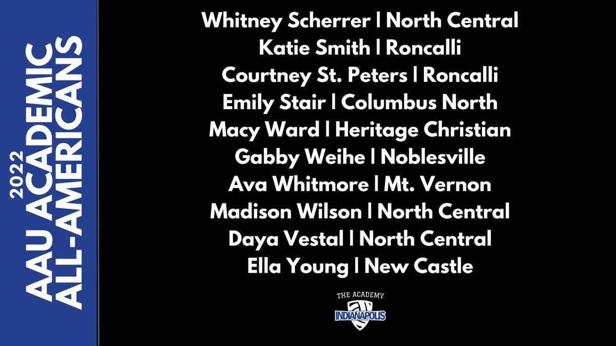 The Academy Volleyball Club (@theacademyvb) on Twitter photo Congratulations to our players who have been selected as recipients of the 2022 <a href="/AAUVolleyball/">AAU Volleyball</a> Academic All-American Award!
#academyproud #academyfamily #weareone Congratulations to our players who have been selected as recipients of the 2022 <a href="/AAUVolleyball/">AAU Volleyball</a> Academic All-American Award!
#academyproud #academyfamily #weareone