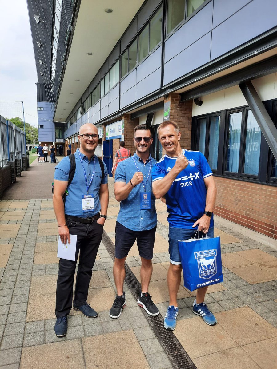 GomezTaco's tweet photo. Brilliant day at PR yesterday, and our trip from Munich was made all the more worthwhile by meeting Mark Ashton and 2 Kings @Stuart_Watson and  @mark__heath. Thank you Sarah @ITFCFoundation #ITFC #KOA #EADT #ITFCFoundation https://t.co/4X4hycdTIE