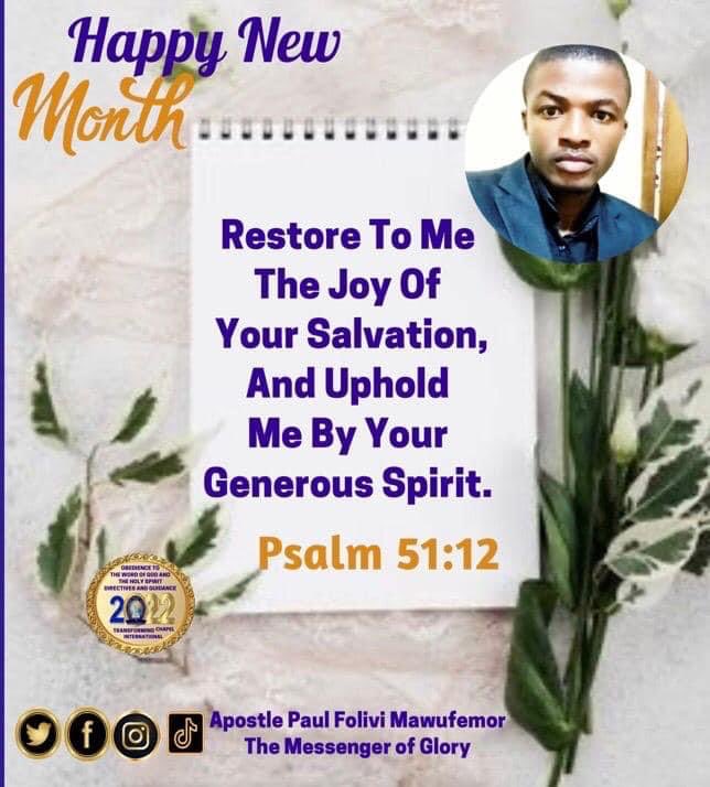 PF_Officiale's tweet photo. Princes And Princesses I Welcome You All To The Month Of July: The Month Of Restoration.

I pray that the Holy Spirit produces and restores  a refreshing Joy  in your heart  as you surrender to God. 
And May God  keep you and preserve you from falling into the traps of the enemy. https://t.co/AB63blgOaf