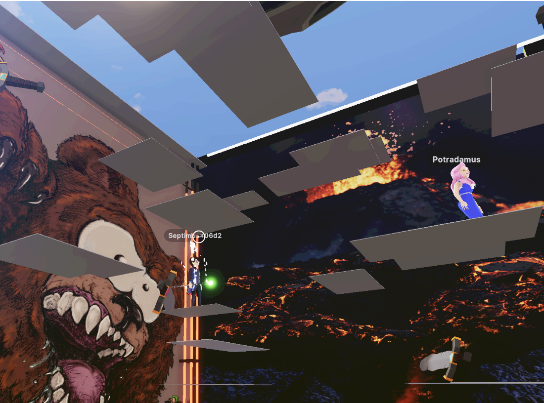 If you haven't stopped by for the Poap and NFT giveaways...there's still time at the Bear MArket Cage Match Event!

play.decentraland.org/?position=-51%…