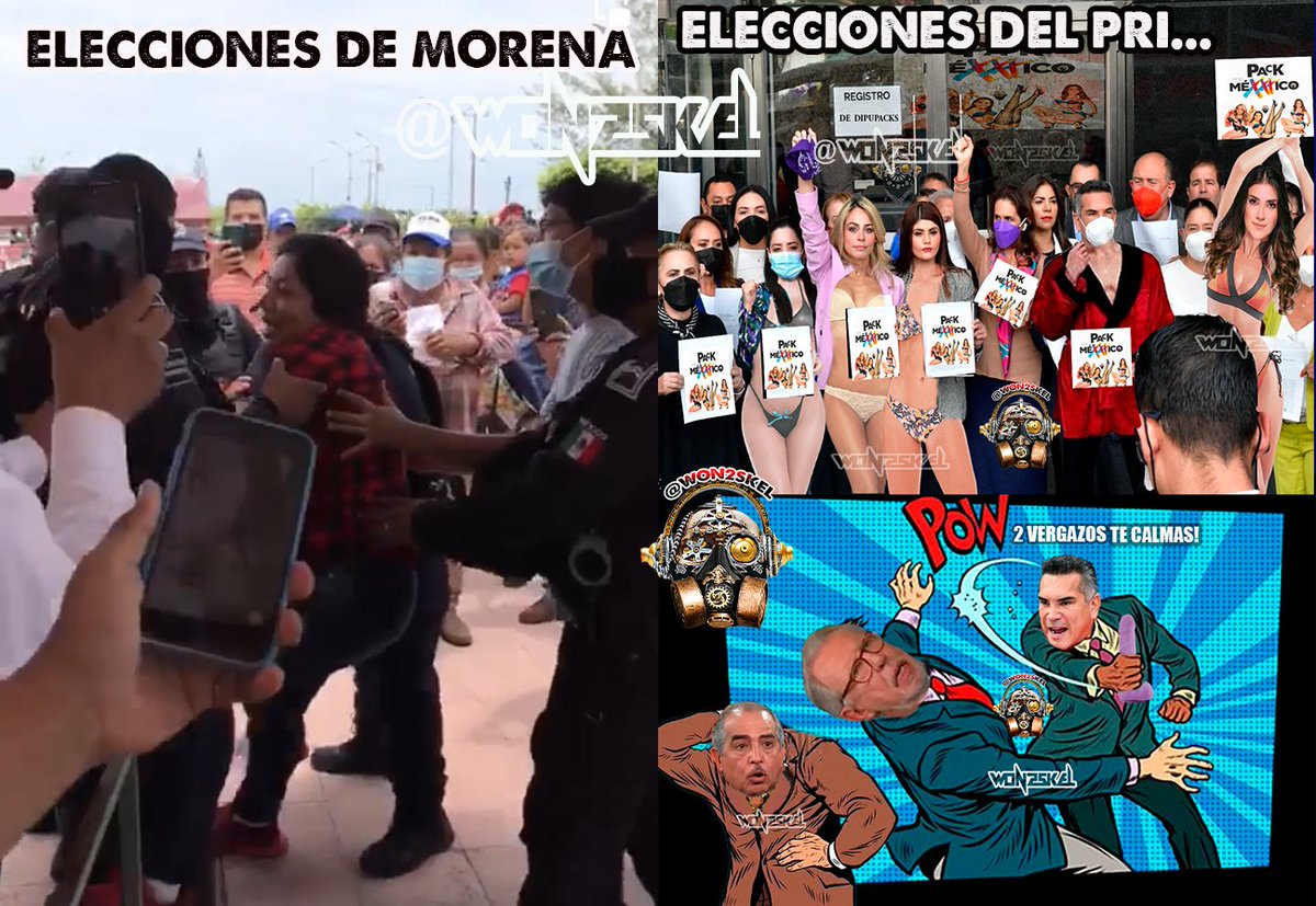 won2skel's tweet photo. 🥊🗣️📢Tanto el PRI y PAN como los dere🐒 criticando la trifulca de Morena, diciendo que los chairos son lo peor y tirándole la mier... a Mario Delgado, Se les olvida que con Alito Moreno no hay necesidad, con solo rolar el pack y dos ver... basta #AlitoPack y con el PAN... 🤔 https://t.co/T6aYwOeWqk
