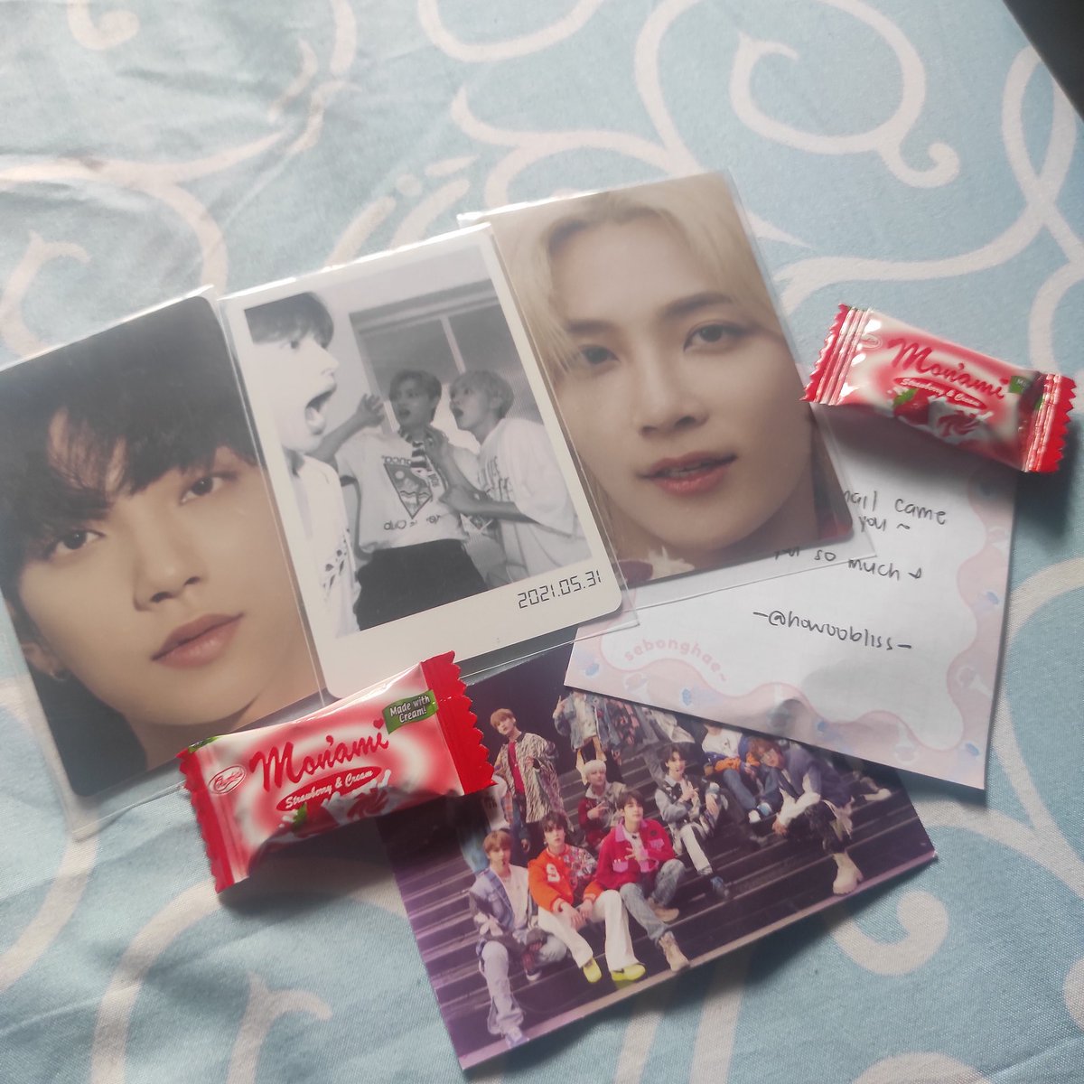 reizcarts's tweet photo. — #aiavroom 🏎️

hi @howoobliss ! the pcs finally arrived (yesterday) !!! thanks po for the cuties <33 all is packed well po. tysm!!

#hwbfbs https://t.co/oKqxWJTw4d