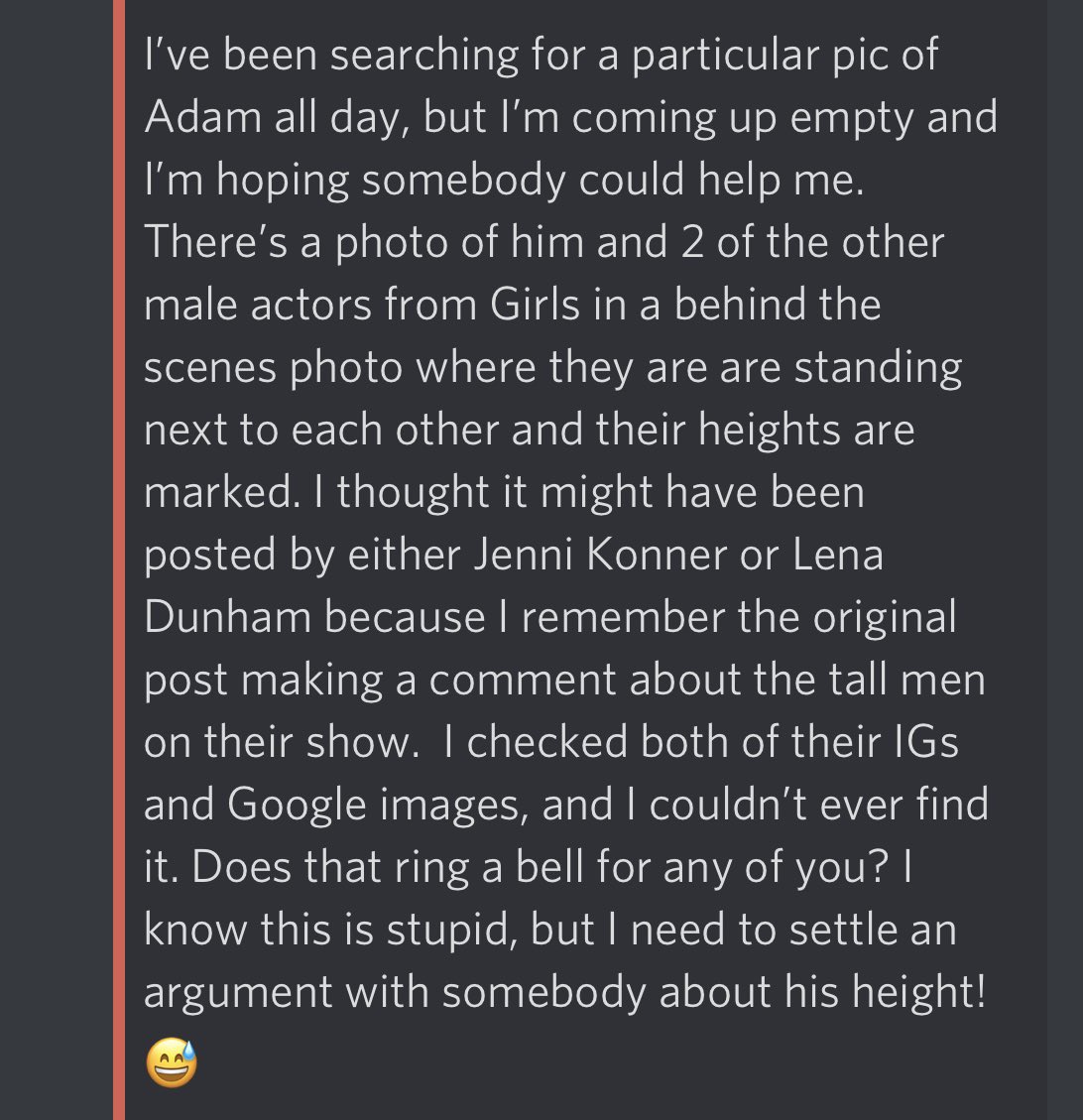 ReyloCreatives's tweet photo. A member in the server is looking for this particular picture of Adam. Does anyone have it or know where to look? https://t.co/WPe19HAOsI