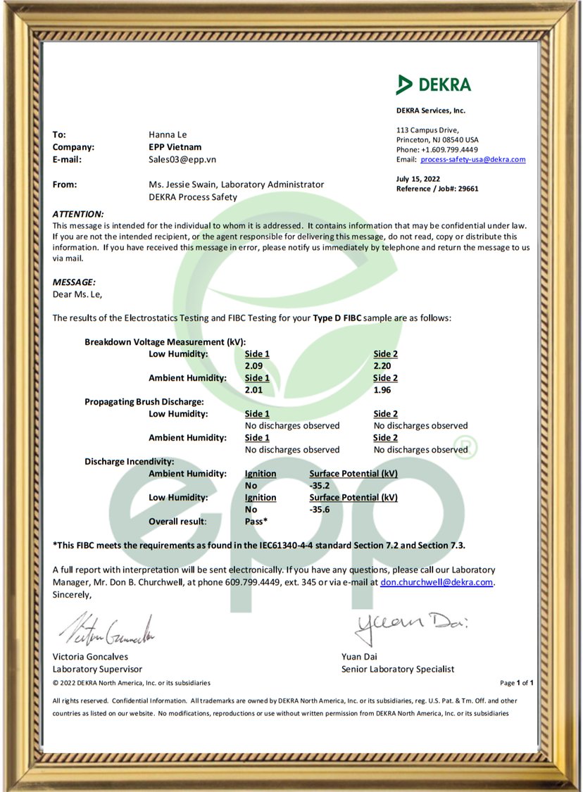 EppFibc's tweet image. ⚡️EPP VIETNAM CO., LTD CERTIFICATE FOR TYPE D FIBCS⚡️
✨ EPP VIETNAM COMPANY LIMITED 
🌐epp.vn ; 
📲 +84 986 002 888 📩 sales@epp.vn
#typedbags #typeDFIBC #typeDjumbobags #typeDbulkbags #typeDbigbags #typeDmaxisacos #typeDfibcbag #antistaticbag #antistaticbulkbag