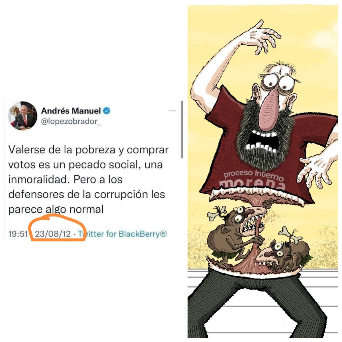 AlonsoHerreraT's tweet photo. #TWITAZO👍
#AMLO2012 DÁNDOLE UNA PALIZA A #AMLO2022 Y DE PASO TAMBIÉN A #MORENA2022 🤦 https://t.co/9aon3kKpXh