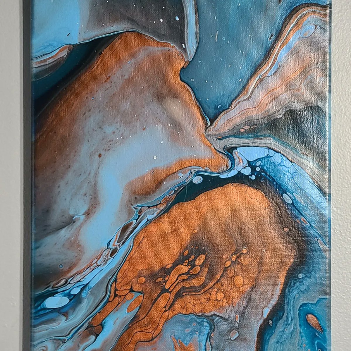 deasha360's tweet photo. The Vast Ocean and the Wide Blue Sea Always Amazes me! 
11x14 acrylic on canvas
#deasha #deasha360 #Fluidart #pourpainting #pouring  #Ocean #Sea #localartist https://t.co/6eBvnqVVdO