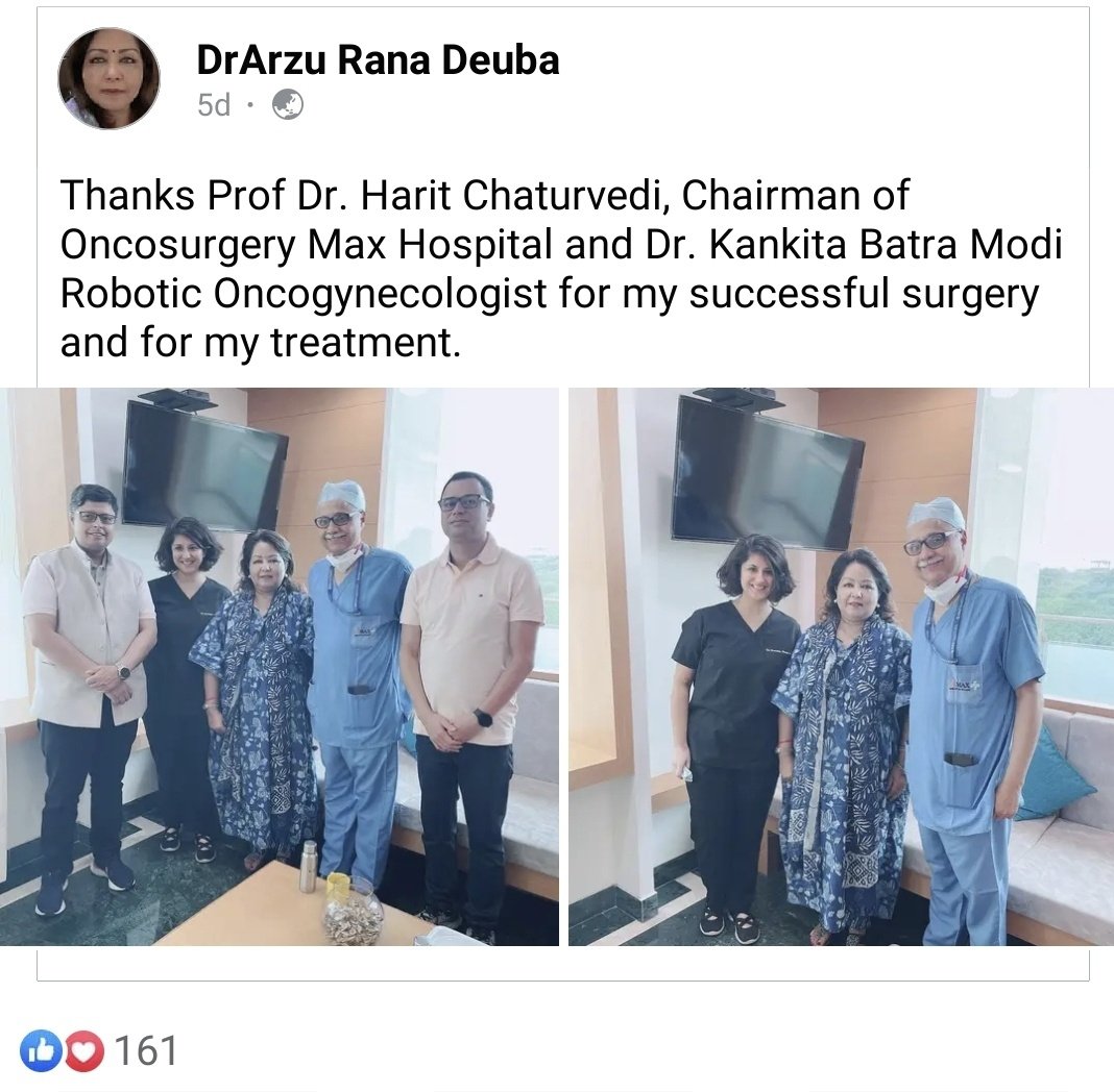 Dr Kanika Batra Modi (@kanicabatra9) on Twitter photo Kind words of appreciation by the first Lady, Nepal - Dr Arzu Rana Deuba
<a href="/harit_oncochat/">Harit Chaturvedi</a> <a href="/MaxHealthcare/">Max Healthcare</a> <a href="/MaxInstCancCare/">Max Institute of Cancer Care</a> Kind words of appreciation by the first Lady, Nepal - Dr Arzu Rana Deuba
<a href="/harit_oncochat/">Harit Chaturvedi</a> <a href="/MaxHealthcare/">Max Healthcare</a> <a href="/MaxInstCancCare/">Max Institute of Cancer Care</a>