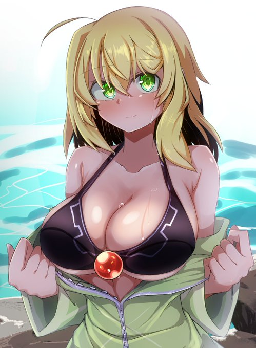 #おっぱいの日
見せてやれ翡翠!あとシアン! 