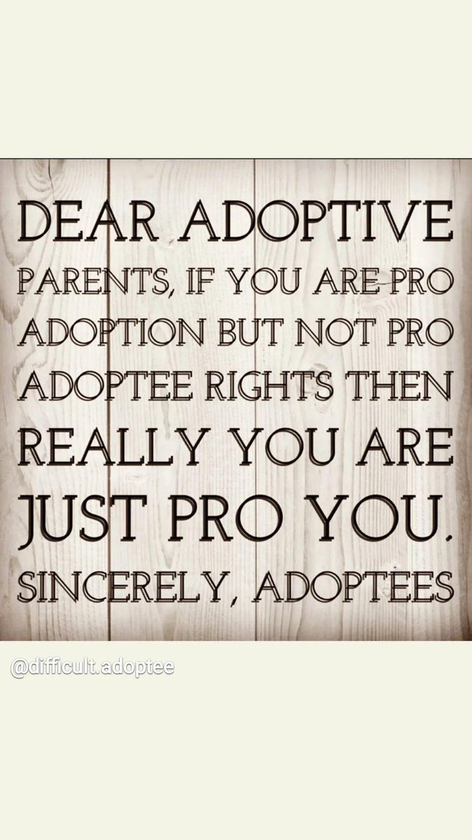 noone__ever_'s tweet photo. Dear #adoptiveparents ...
#evolvingadoptee #adoptionistrauma #adoptee #adoptionjourney https://t.co/D2lZf5Zc9M