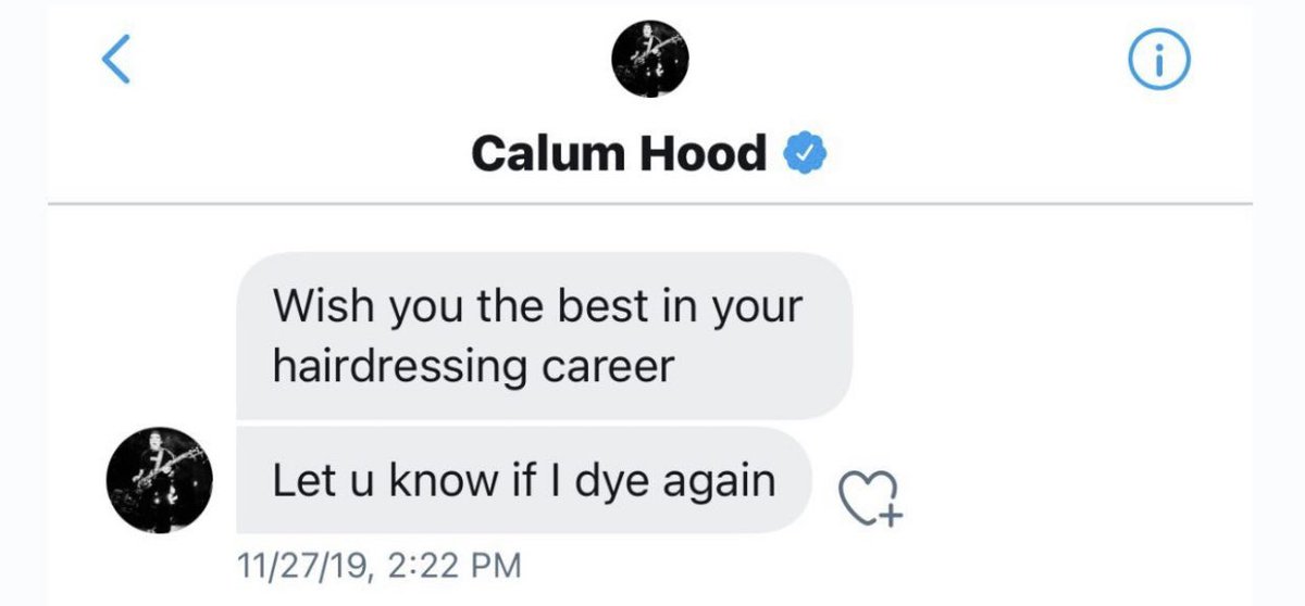 tabithakaitlyn's tweet photo. HEY @CALUM5SOS LET ME DO THIS TO UR HAIR PLS!!! I WANNA TRY IT!!!! U TOLD ME IN 2019 YOU’LL LMK </3 https://t.co/qCj9gakWxx