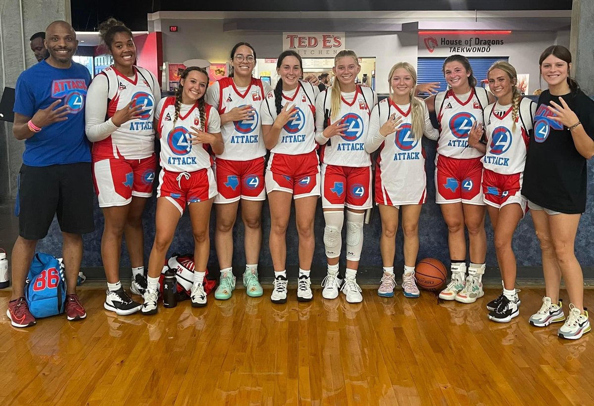 Love this group of girls! Had a great summer playing ball with y’all. Thank you for all the fun and great memories. Also thank you <a href="/TStafford1974/">Coach Tyrone</a> for coaching all of us and preparing everyone for school ball! #c4attack <a href="/C4AttackHoops/">C4 Attack</a>
