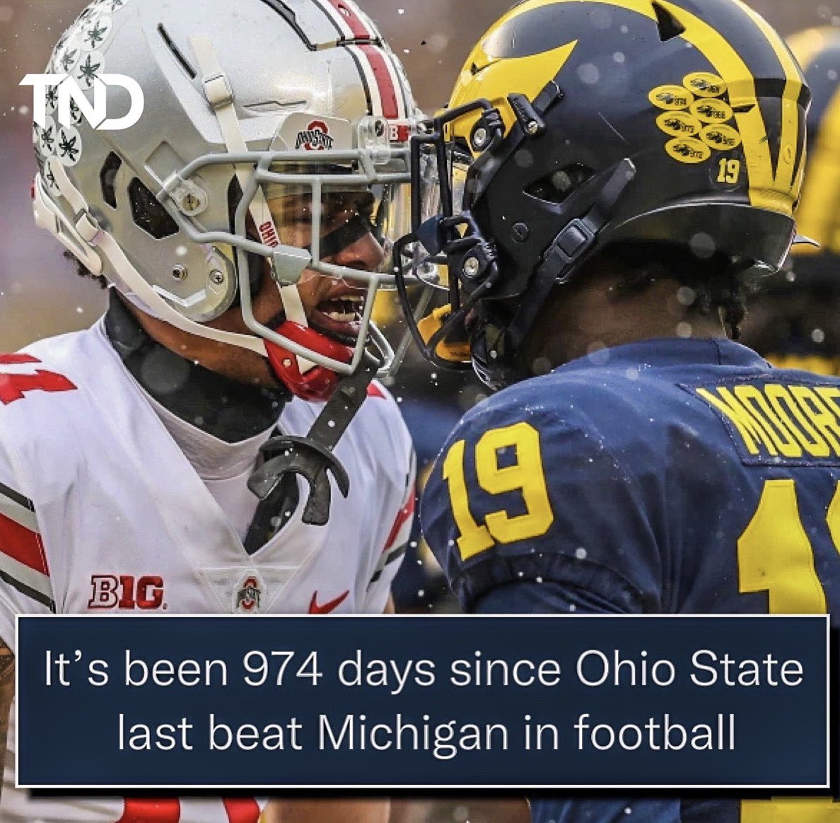 It’s been 974 days Ohio State last beat Michigan in Football.