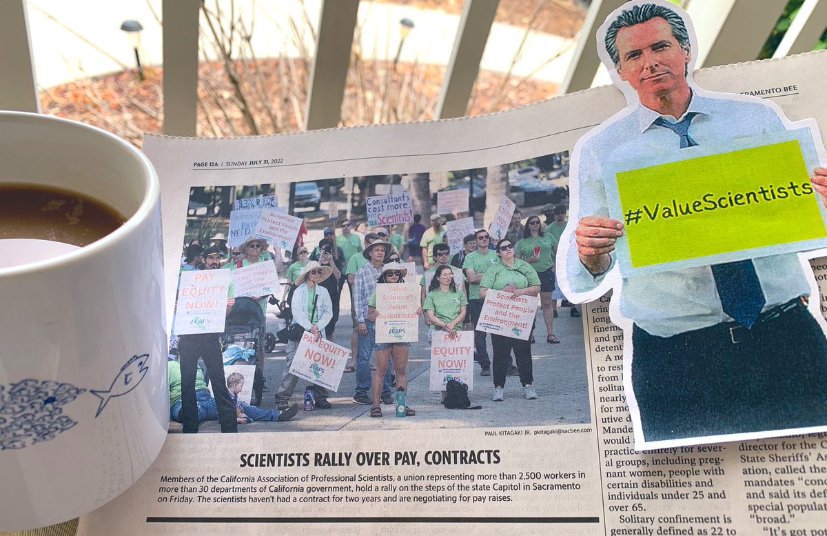 JDGarcia2051's tweet photo. #CAStateScientists demanded @CAgovernor @GavinNewsom @CalHR_gov lead with science &amp; #ValueScientists w/ fair contract at @capsscientists #StandUpForScientists rally on 7/29, covered by @sacbee_news @TheStateWorker. #FlatGavin @FlatGavin enjoyed the rally! #PayEquity #EqualPayCA https://t.co/zqBFt0UiDo