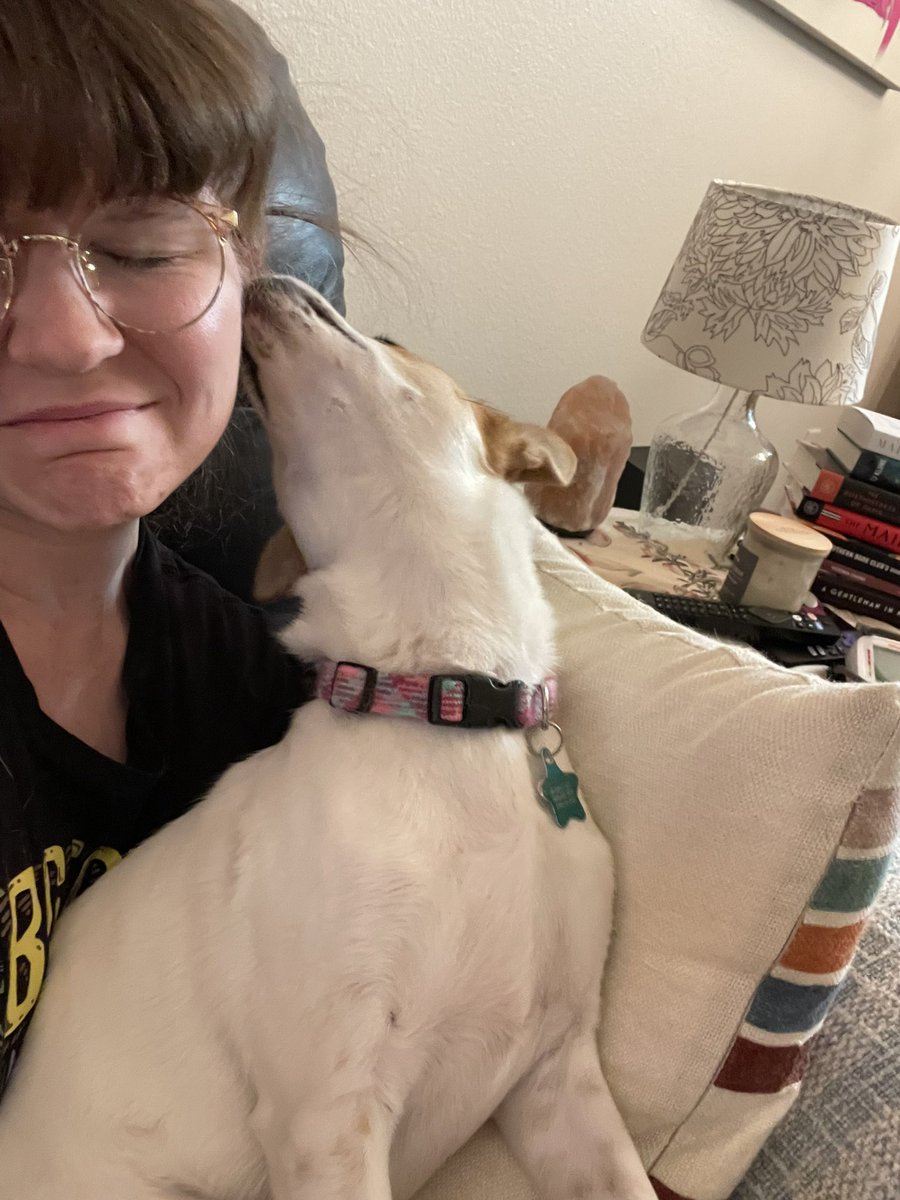 PhantomJukebox_'s tweet photo. Sunday cuddles are great until they lick the inside of your ear #orderoftheunderbite #ziggytheoverlord #petsofpodcasting https://t.co/y38eE94opV
