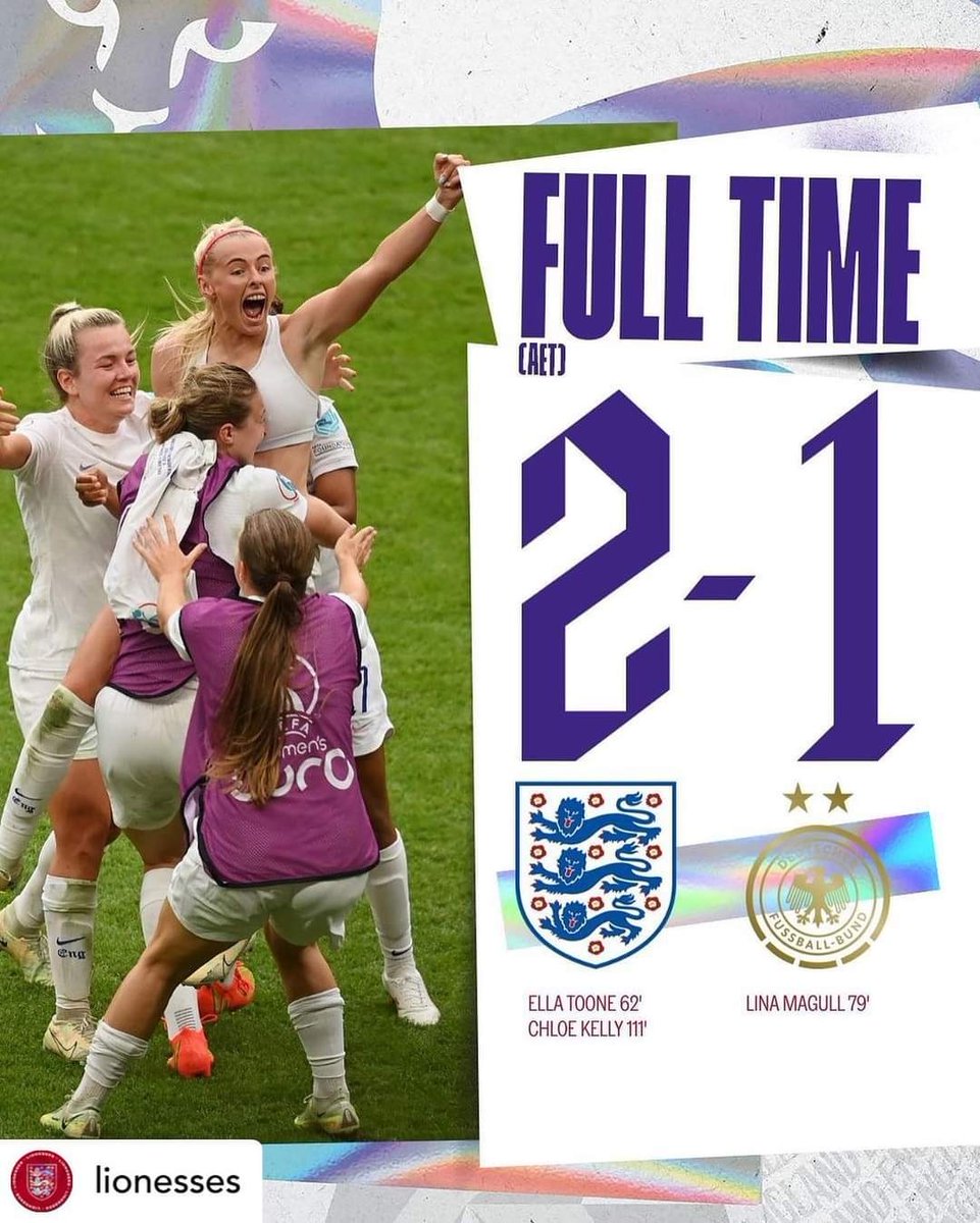 .... And the jinx is finally broken!! It's finally coming home.... What men couldn't do😜😅thanks #Lionesses⚽⚽⚽🍾🍾🍾🍾🍾