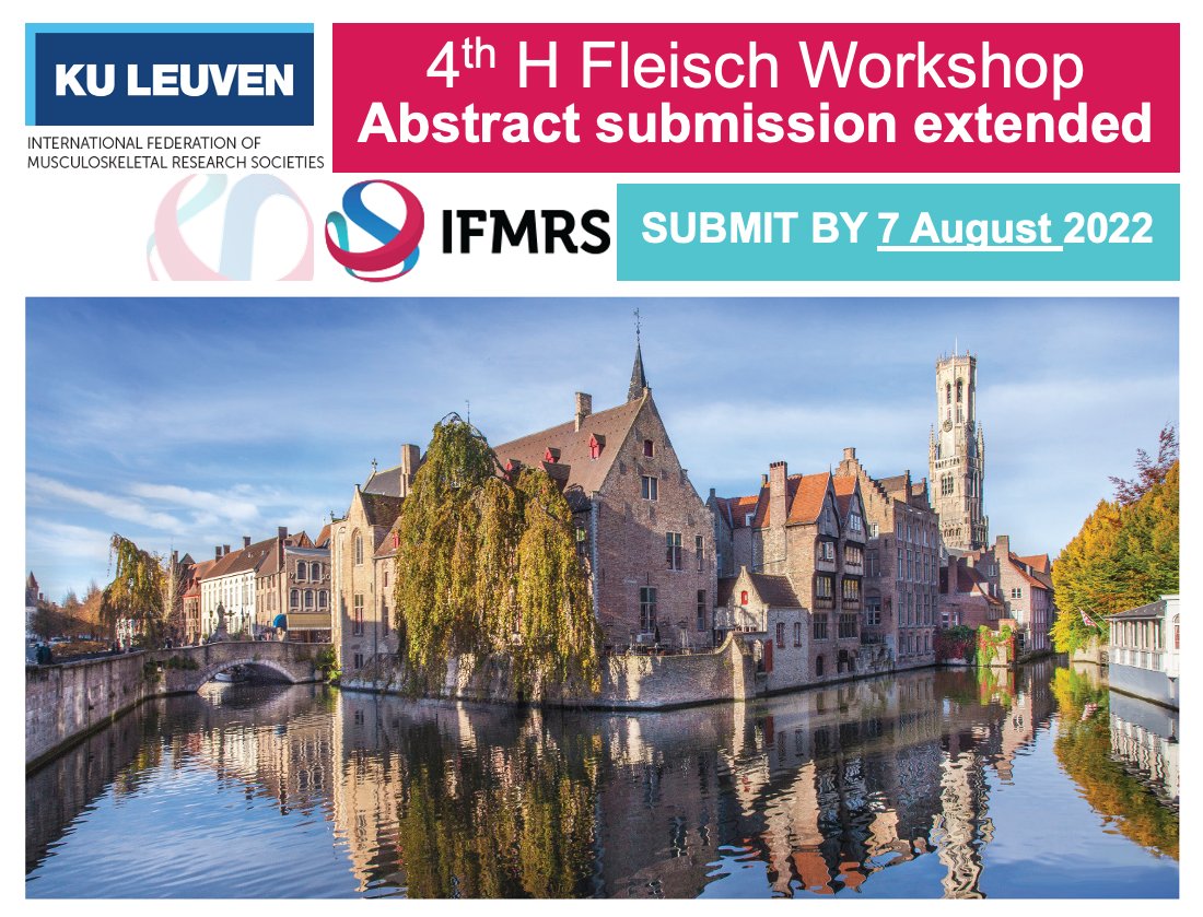 Hurray!! There is an extended opportunity to submit abstracts for the 2022 Herbert Fleisch Workshop, until August 7. Everyone interested ==> submit your work today and join the meeting Nov 20-22 in Bruges, BE @IFMRSGlobal @IFMRSHubLE @ASBMR @ECTS_soc @CancerandBone @ANZBMSoc