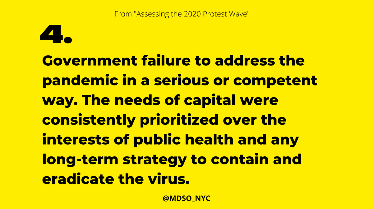 MDSO_NYC's tweet photo. What were the four main conditions for the mass rebellion in the streets during the summer of 2020?
#GeorgeFloyd #2020protests #Revolution #Socialism https://t.co/uIlD8wogiZ