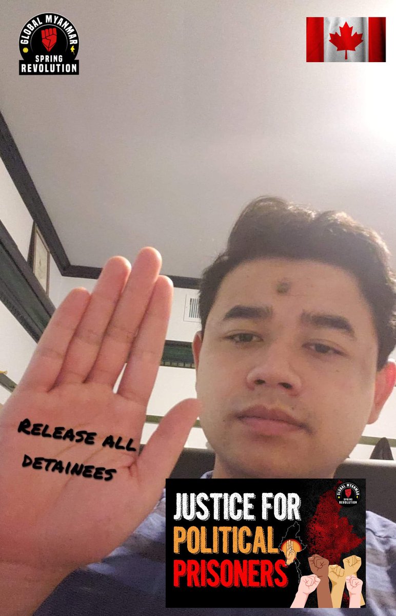 Justice for political prisoners in Myanmar 🇲🇲 
 Free them all ‼️

#GMSR22222
#Justiceforpoliticalprisoners
#ReleaseAllPoliticalPrisoners
#WhatsHappeningInMyanmar
#အားလုံးစုစည်းနေရင်ဘာမှမဖြစ်

GMSR- GenZ
1 Aug 2022
