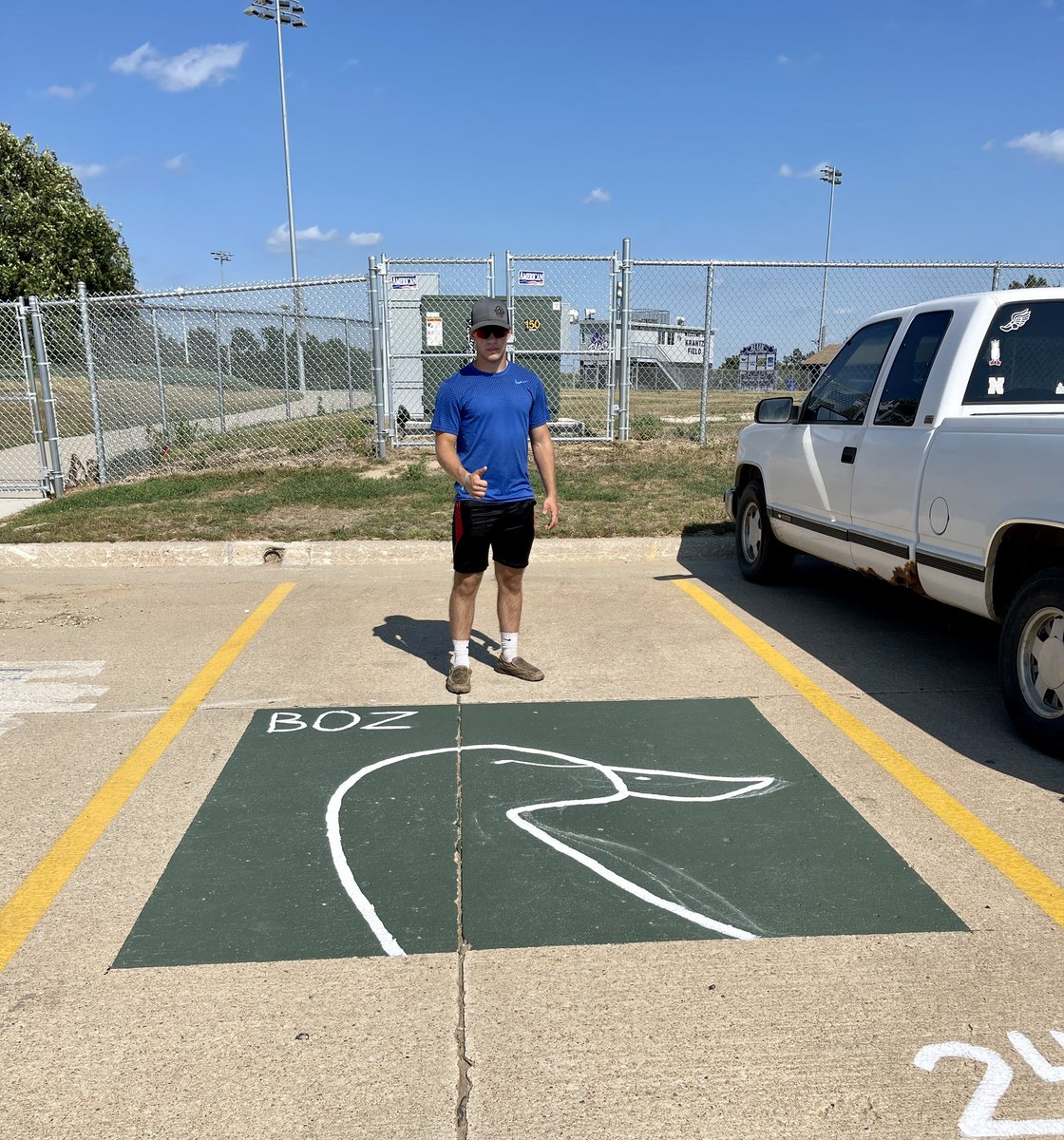 Another teaser of the painted senior parking spots at Blair High School. The last paint day is Wednesday, August 3, so drive through after that to see the finished project. <a href="/BHSBlair/">Blair High School</a>