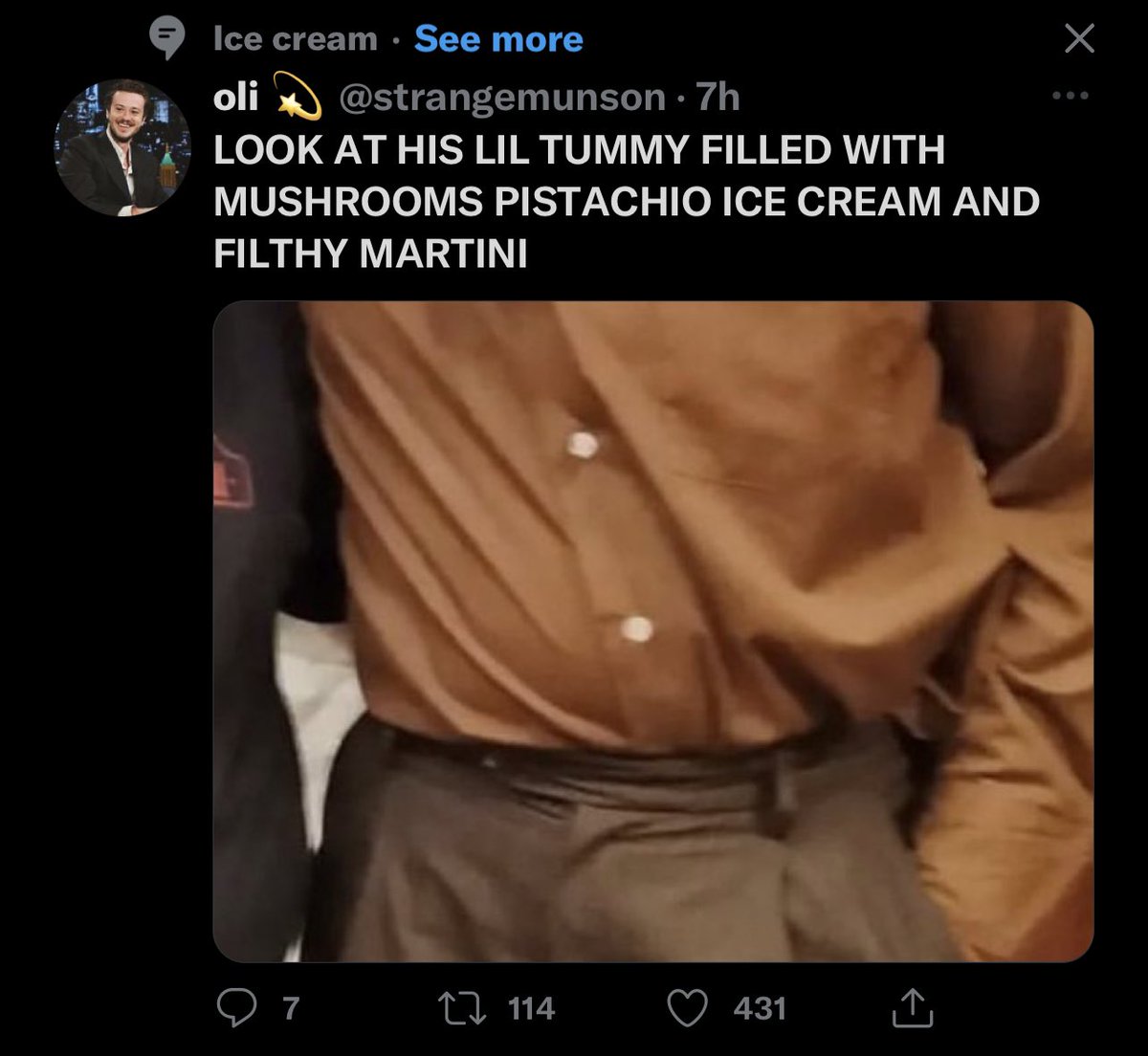 if anyone ever tweeted about me like this i would never show my face in public again