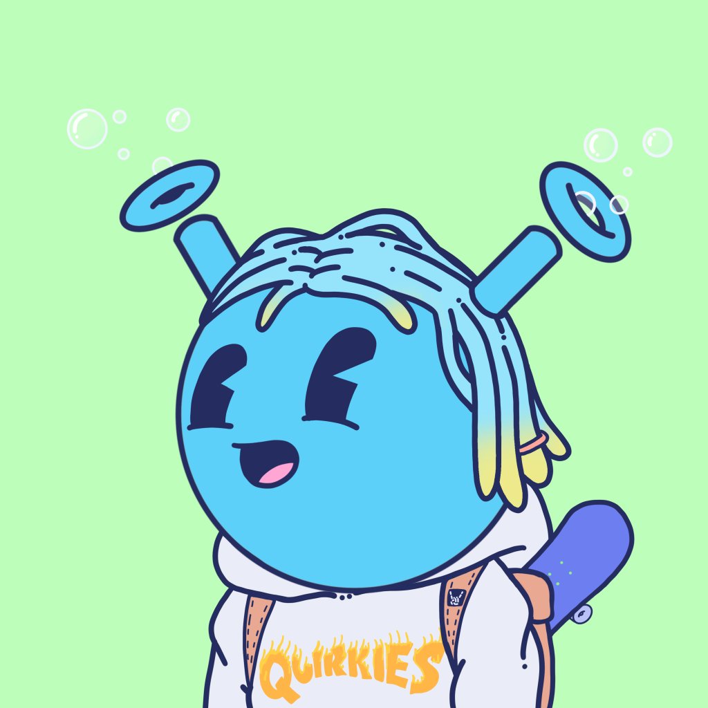 Fel0ni0us's tweet photo. I waited and waited for the perfect @quirkiesnft  trash hoodie with skateboard to snipe. I just checked and the best ranked one was for sale. With an unclaimed quirkling! No brainer

#quirkies #quirklings #quirkieslovequirkies https://t.co/nOstffuSb5
