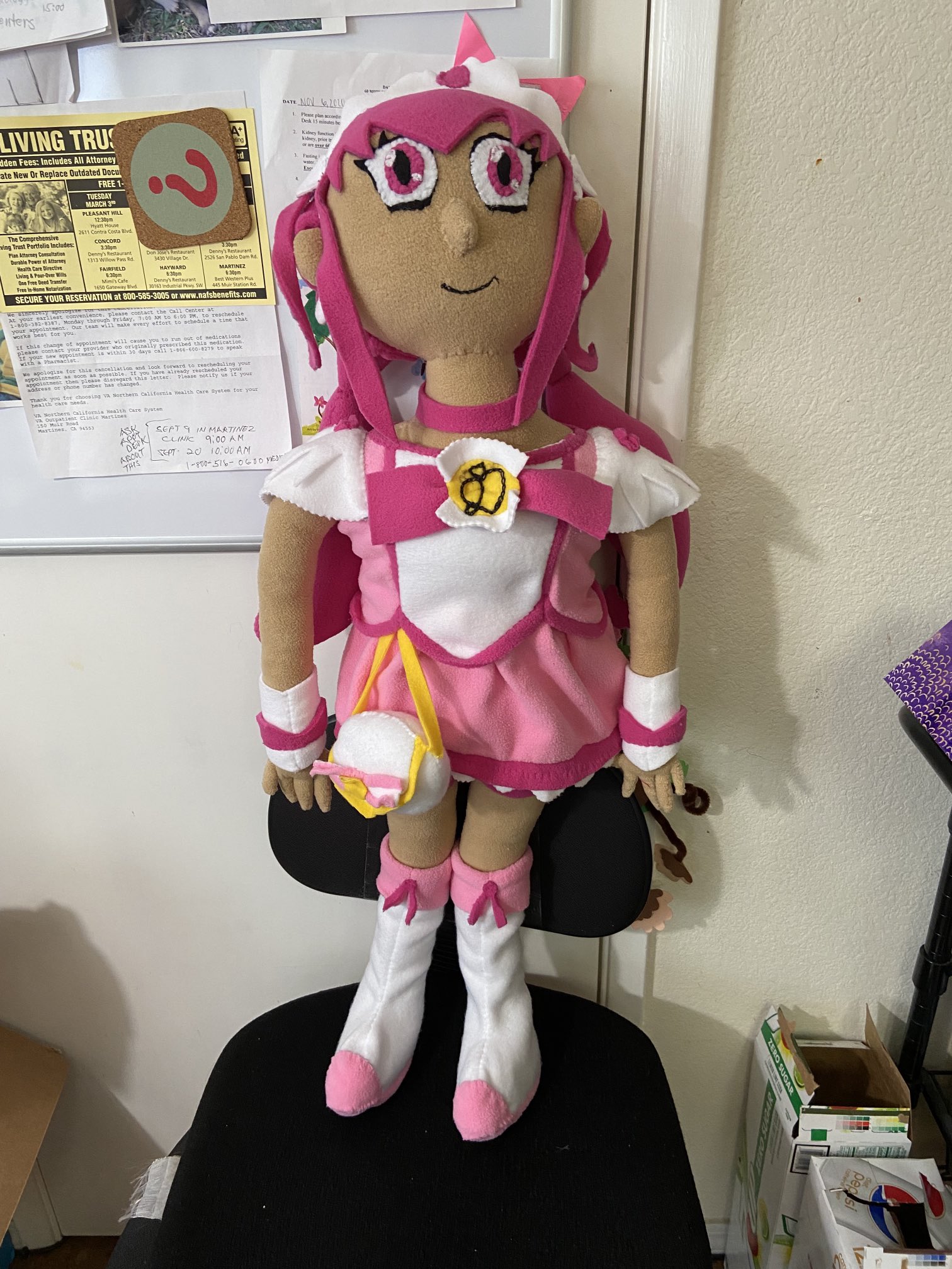 Happy plush doll sale