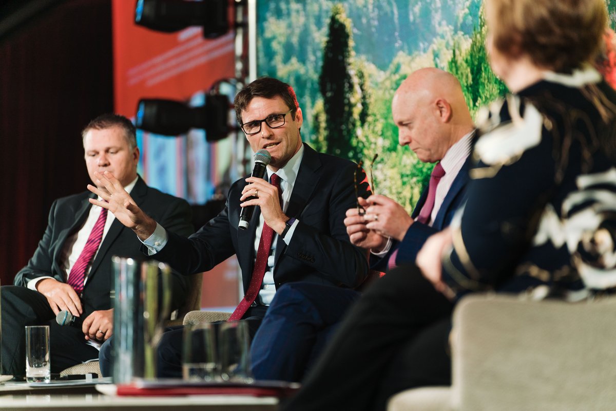 The View From The Top panel 
with Miles Hurrell, Chief Executive, Fonterra, Dan Mathieson, Chief Executive Officer, Zespri, Ray Smith Chief Executive Ministry of Primary Industries, and Nicola Shadbolt, Professor in Farm &amp; Agribusiness Management, Massey University.  #CBS22