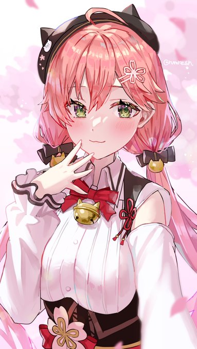 みこち4周年おめでとう!
自撮り風みこちご査収ください🌸
#miko_Art 
#さくらみこ4周年 
#100日チャレンジ 
#7日目 