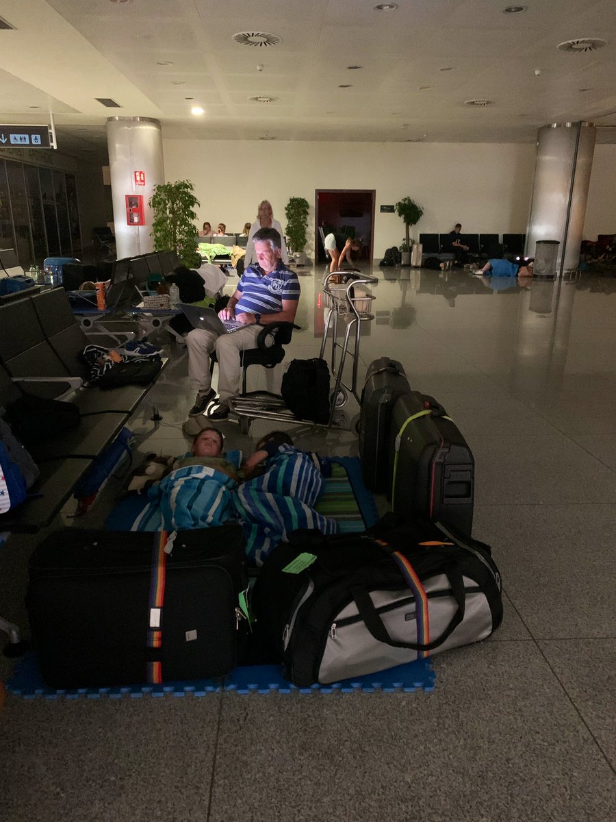 6. We are now stranded at Mahon airport, no rep, no idea of when our flight will be with young children laying on the floor. Do you think this is acceptable and where are our promised emails of information ‘as soon as it is available?’ Shocking service <a href="/TUIUK/">tuiuk</a> <a href="/BBCNews/">BBC News (UK)</a> <a href="/itvnews/">ITV News</a>