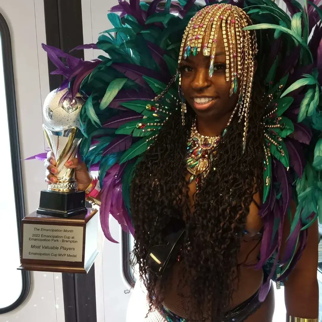 Emancipationmth's tweet photo. It's official the @emancipationcup thropy has arrived in Canada and started the new tradition of going pon de road at @torontocarnival.ca and is heading to @emancipationpark Brampton for the #EmancipationCup https://t.co/hYpvnZNPqt