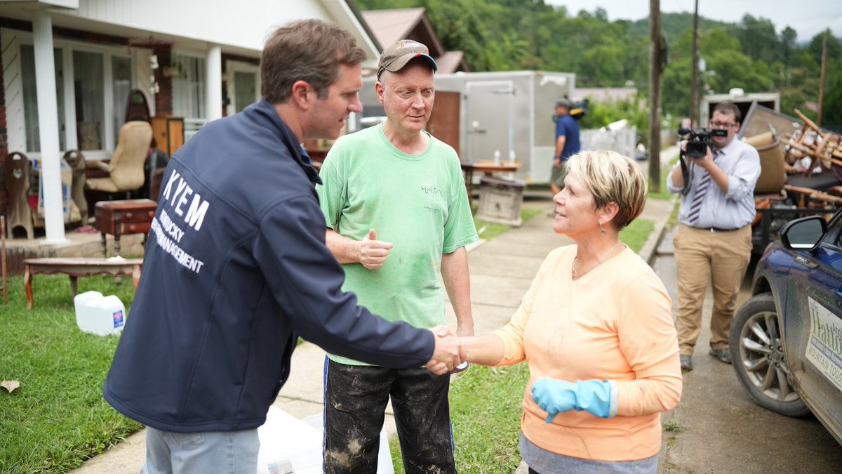 GovAndyBeshear's tweet photo. The loss is unimaginable. 

Please, continue to pray for Eastern Kentucky. They need all of our love and support right now. We are going to be with these communities every step of the way. https://t.co/2VNSIcDQ2W