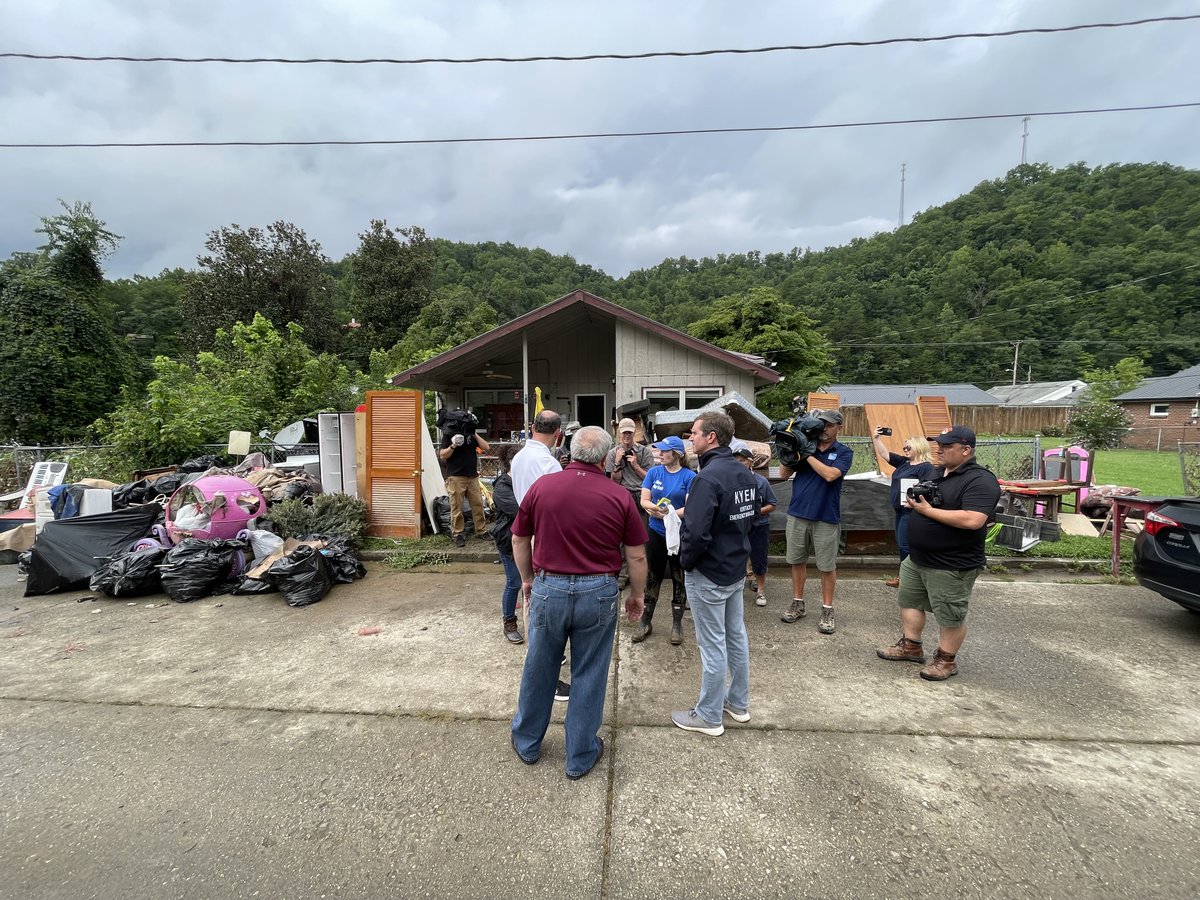 GovAndyBeshear's tweet photo. The loss is unimaginable. 

Please, continue to pray for Eastern Kentucky. They need all of our love and support right now. We are going to be with these communities every step of the way. https://t.co/2VNSIcDQ2W