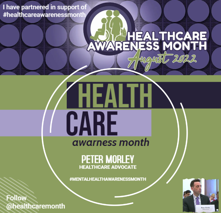 To show support for <a href="/morethanmySLE/">Peter Morley</a> (Peter Morley) and all his endless work for us in America, I would like us to all partner with him and ask anyone who sees this tweet to follow @healthcaremonth as August is #HealthCareAwarenessMonth. All solutions begin with awareness. Pls RT.