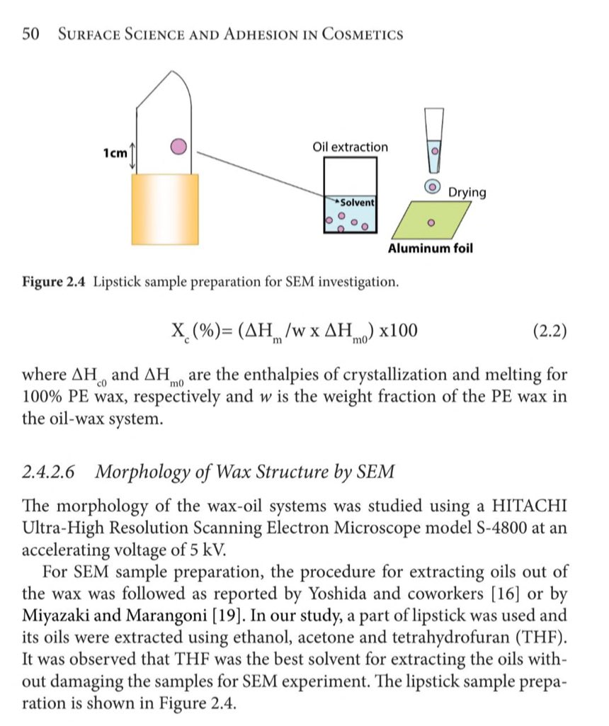 momoyuzuka1's tweet photo. My study of microstructure of lipstick could apply for non_breaking soft and shiny lipsticks.
ISBN: 978-1-119-65482-7
https://t.co/74WO52znnS
@improbresearch #GISH #teamNewHam https://t.co/wuB7uvSCPq