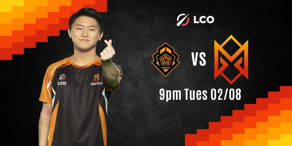 GRAVITAS GAME DAY

At 9PM #GravitasSquad ⚔️ take on <a href="/KangaEsports/">Kanga Esports</a> 🦘

TOP <a href="/ToppyOCE/">Toppy</a>  
JNG <a href="/llenia2/">Albert</a>
MID <a href="/DaJeung89/">DaJeung</a>
ADC <a href="/ThomasShen1/">Thomas Shen</a> 
SUP @Piglet_Oce  

Draft by <a href="/CoachMystik/">Trey Yarnall</a> <a href="/SypeNav/">Sype Nav</a> 

Watch 🖥️ <a href="/LCO/">LCO</a> Twitch twitch.tv/lco

#GravitasGlory #LCO #GRVvsKNG