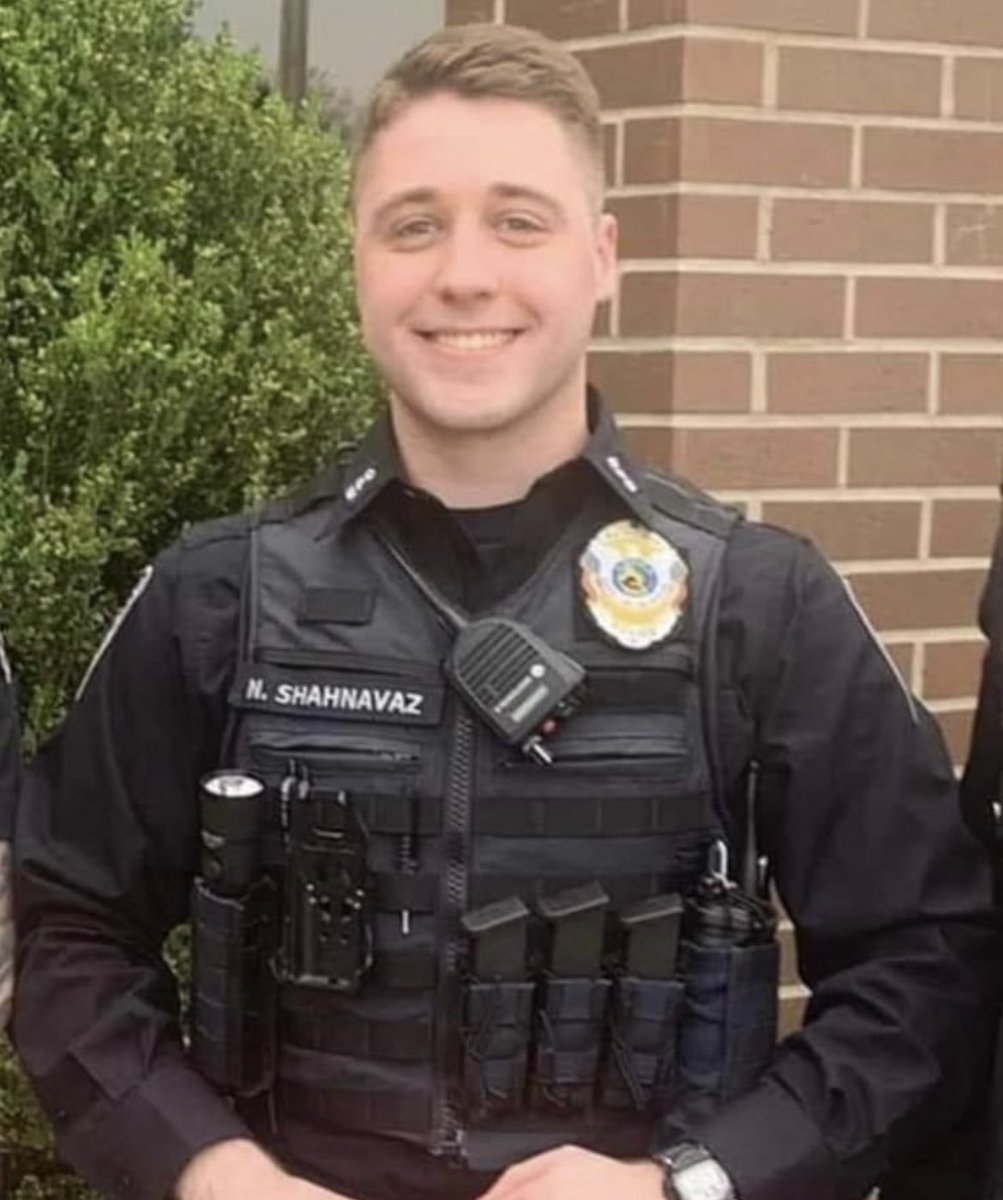 SafeSuburbsUSA's tweet photo. There are no words. Elwood Indiana Police Officer Noah Shahnavaz was shot and killed in the line of duty early this morning during a traffic stop.  Less than a year on the job. #enough https://t.co/vdFMk80WMY