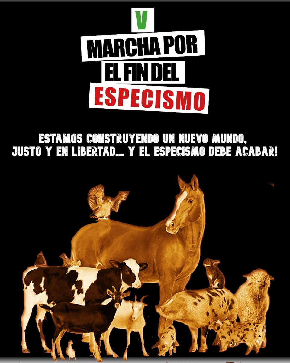 Vamos a alzar la voz por los demás animales, a gritar que no son inferiores, que no son nuestros esclavos, que sus vidas son valiosas, que tienen derecho a la vida y a la libertad, que estamos construyendo un nuevo mundo y que el especismo debe acabar!
evoluzoon.wixsite.com/marchafinespec…