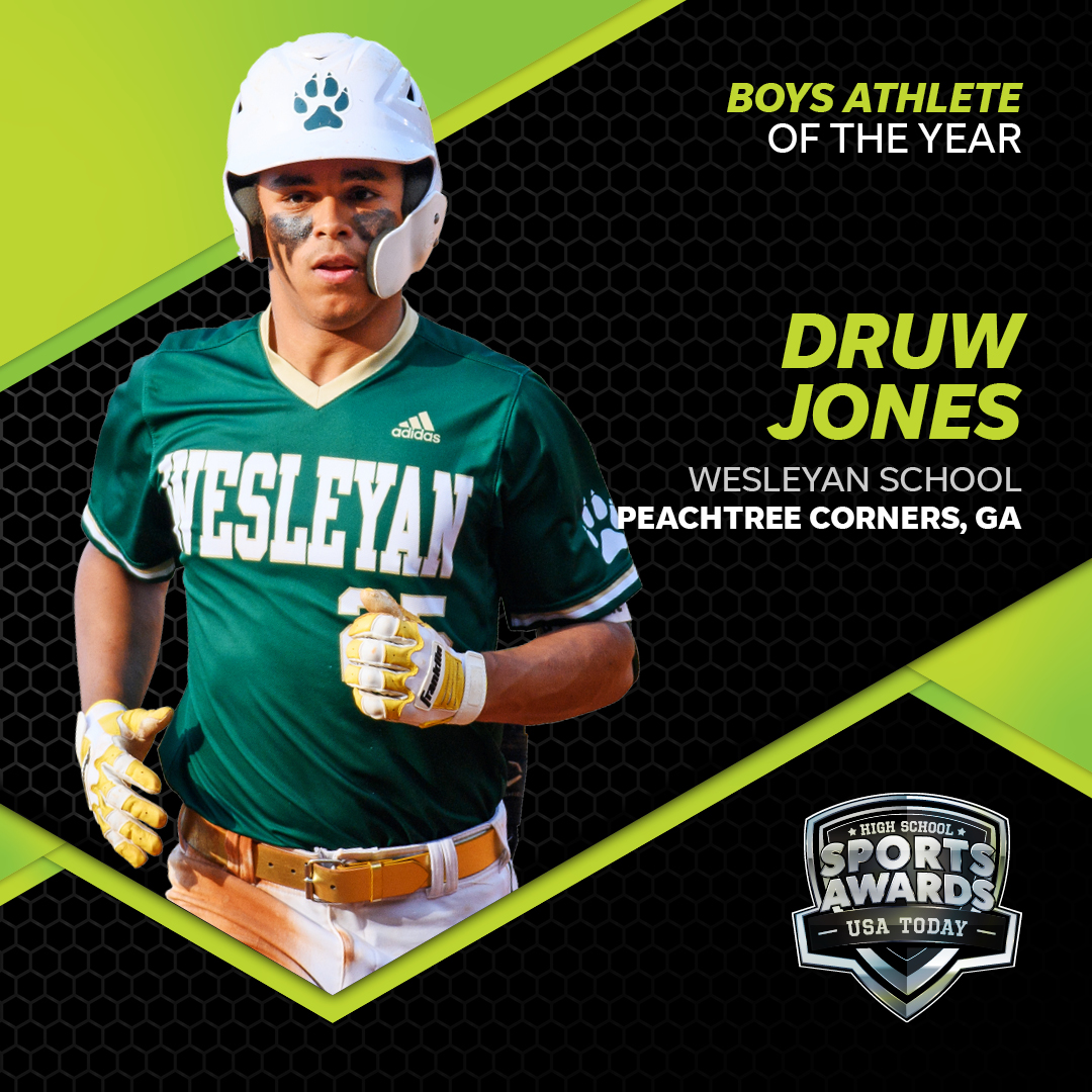 USA TODAY High School Sports Awards on X: JUST ANNOUNCED: The USA TODAY  Boys Athlete of the Year is… Druw Jones! 🔥 The son of former an Atlanta  Braves legend, @Jones_Druw showcased