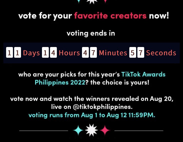 VGVotingTeam's tweet photo. 🚨 #ViceGanda is nominated in this year's #TikTokAwards2022 as Celebrity of The Year! 🎉

🚨 YOU CAN VOTE 6X A DAY 🚨

https://t.co/zHSpFn82Su https://t.co/rBmf6o6UTn