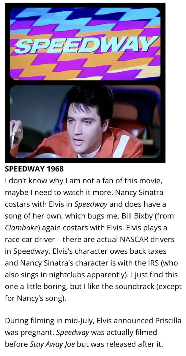 DeenasDays's tweet photo. 🎥 #ElvisMovies 🎥 #CountdownToElvisWeek
#Speedway #Elvis 🐅 #TCB⚡️
https://t.co/HE9s6YORm0 https://t.co/EEQFizavSv