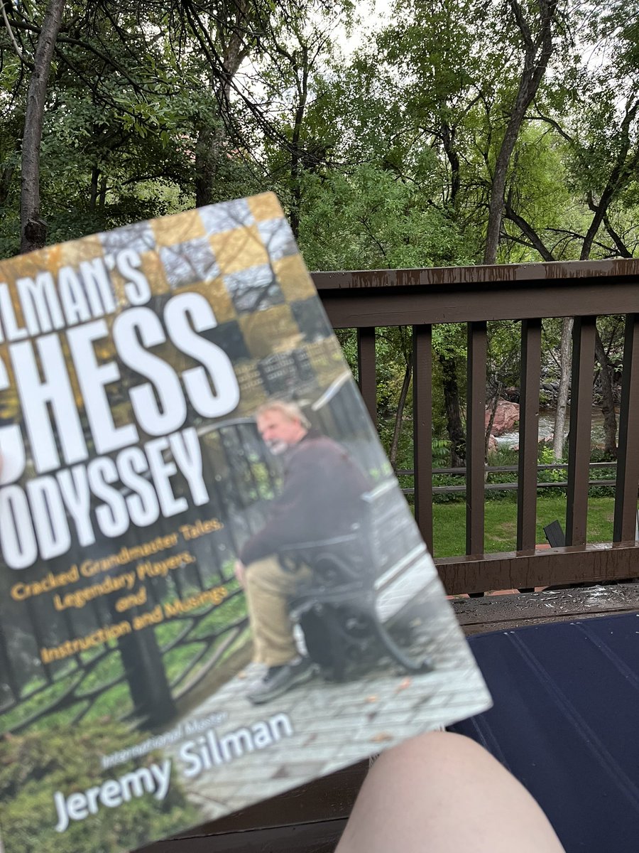 netlacky's tweet image. The Mrs and I spent a weekend in Sedona for our 20th wedding anniversary.  Brought a fun book for the trip.  #chesspunks
