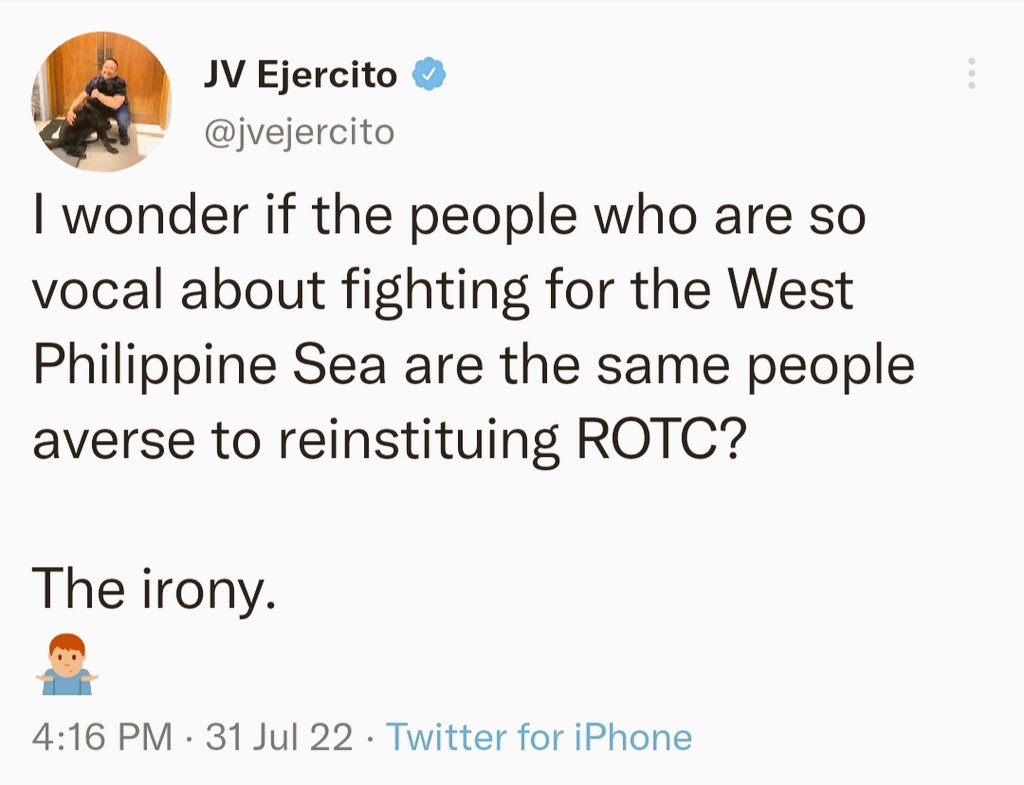 Actually, it is a combination of IRONY and HYPOCRISY.