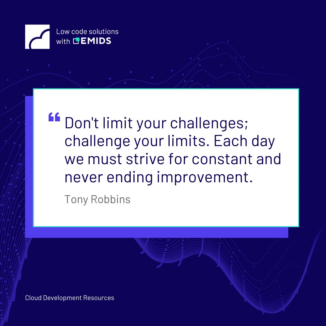 EmidsLowCode's tweet image. Push yourself beyond your comfort zone to see what you&apos;re capable of. 

#MondayMotivation
