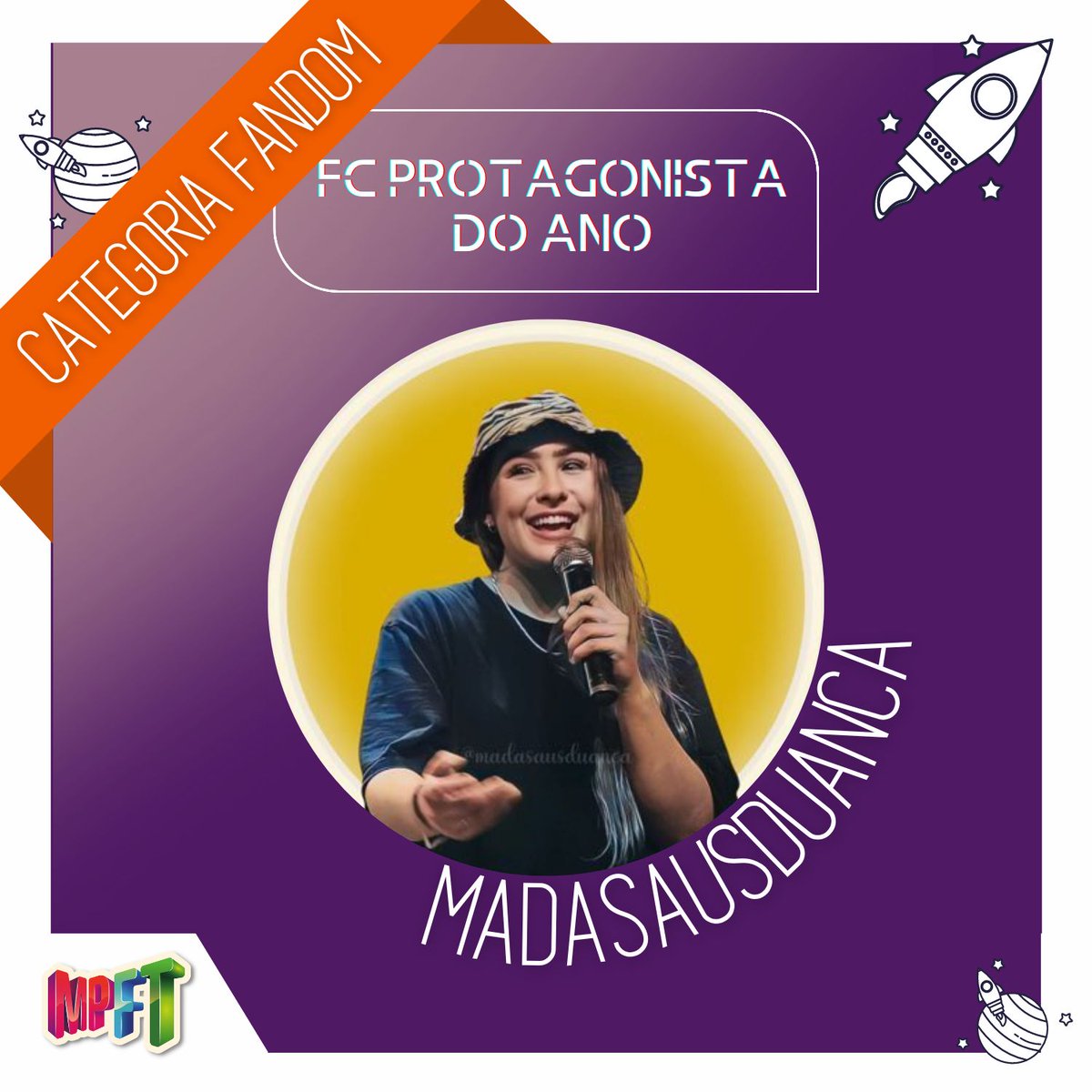 FamilyTatto_'s tweet photo. FC PROTAGONISTA DO ANO:

1. madasausduanca • 82,3% 🏆
2. bibs_home • 9,6%

#MPFT2022 https://t.co/SXyfktZLxd