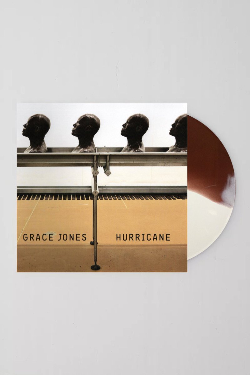 jackmockups's tweet photo. grace jones - hurricane on “chocolate and crème” brown and white split vinyl https://t.co/KnPIAG8C6O