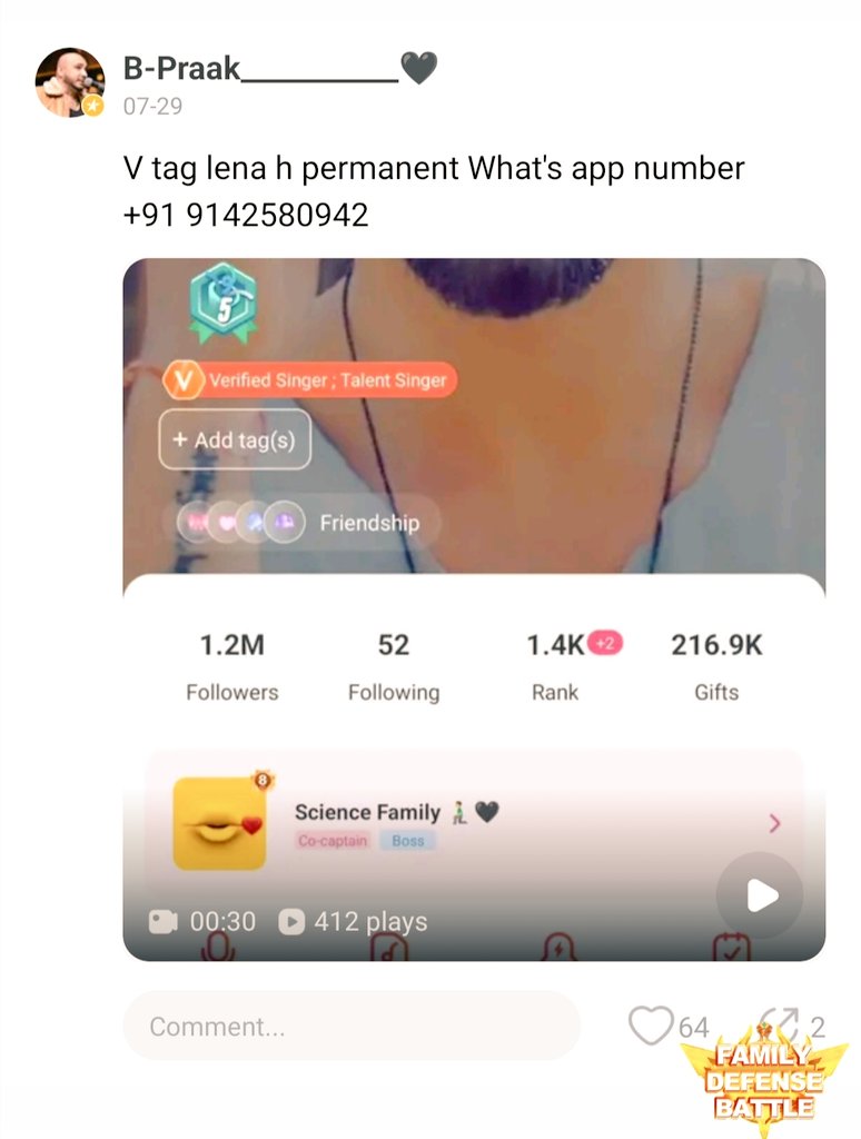 JAYADEV15739208's tweet photo. @starmaker  The (SM ID:62030085608) 66th level ID of Mr. Sreejith has been HACKED by Mr.Pratham Kumar and he is using it as his own.This Hacker offers Orange Vtag &amp; cheats them,He May With the Names of B-Praak,Zankrut,Pratham. Kindly Retrieve the ID and give back to Mr.Sreejith https://t.co/ge4slJPv3p